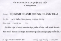 CHỨNG NHẬN VỆ SINH AN TOÀN THỰC PHẨM CHỨNG NHẬN VỆ SINH AN TOÀN THỰC PHẨM